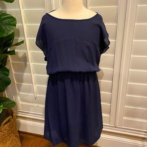 Navy Dress with lace back